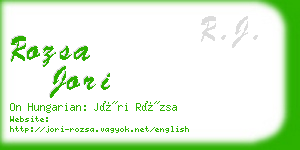 rozsa jori business card